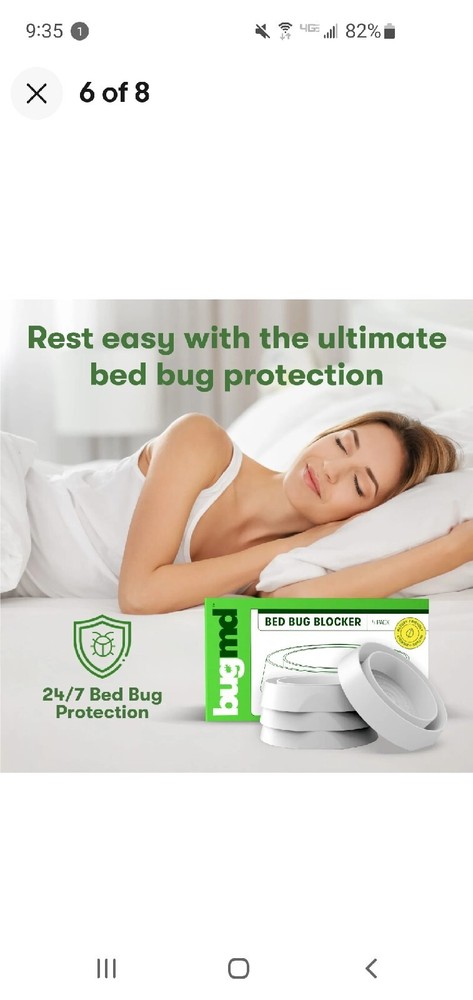 BugMD Bed Bug Blocker (4-Pack) - Bed Bug Trap ~ Bed Bug Catcher ~ Insect Trap