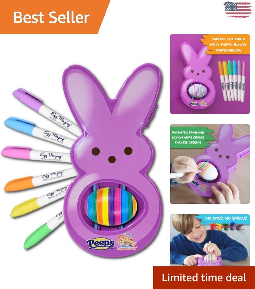 Creative Egg Decorating Set with Spinner & Colorful Markers - Perfect for Easter