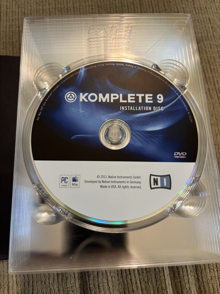 Komplete 9 Native Instruments & Effects Collection 12 Discs No Serial Number