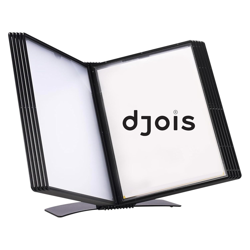 DJOIS Desktop Reference & Display System - Durable Metal Base & Polypropylene -