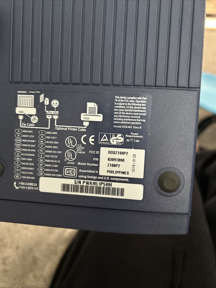 Iomega Zip 100 External Drive Parallel Port Replacement