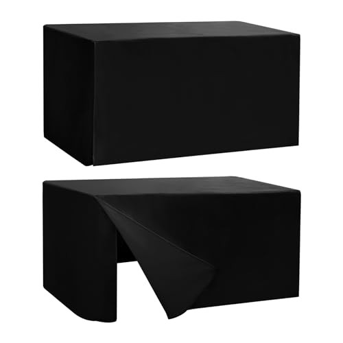 Fitted Table Covers - 96 x 30 Inch - 2 Pack 8FT|2 Pack Versatile Black