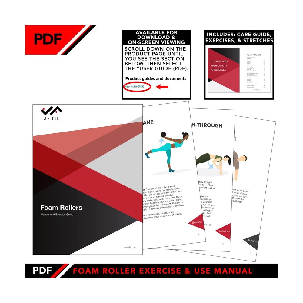 JFIT High Density Foam Roller – EPP Deep Tissue Massage Roller ... FAST US