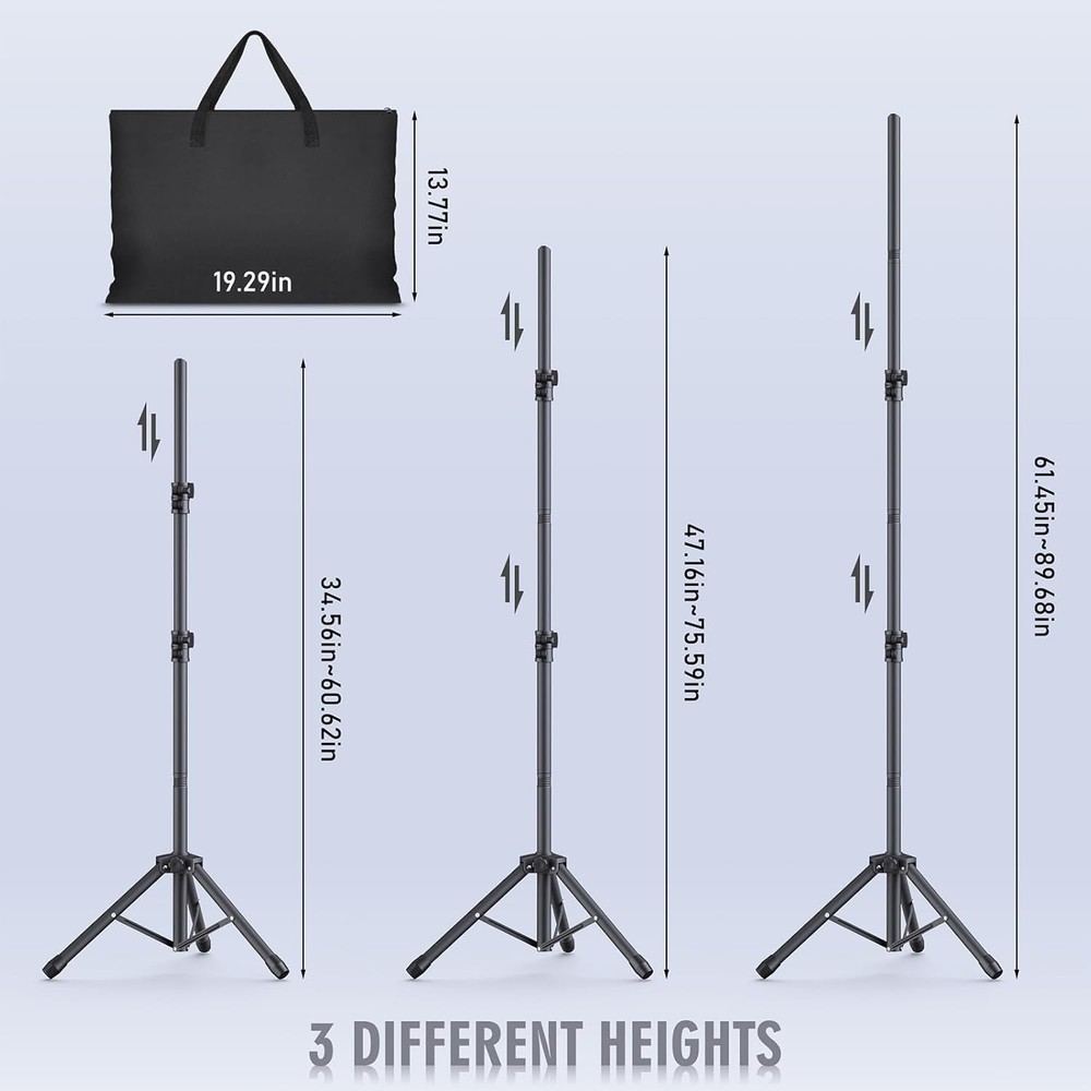 Backdrop Stand Kit - 6 Widths, 10x7.5ft Adjustable Background Stand for Parti...