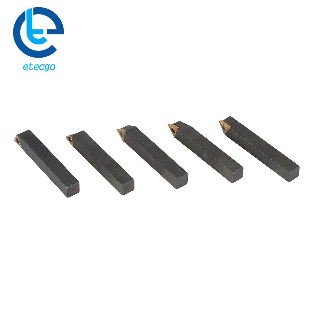 Carbide Indexable Turning Tool Bit With Carbide Inserts 5 PACK 3/8"