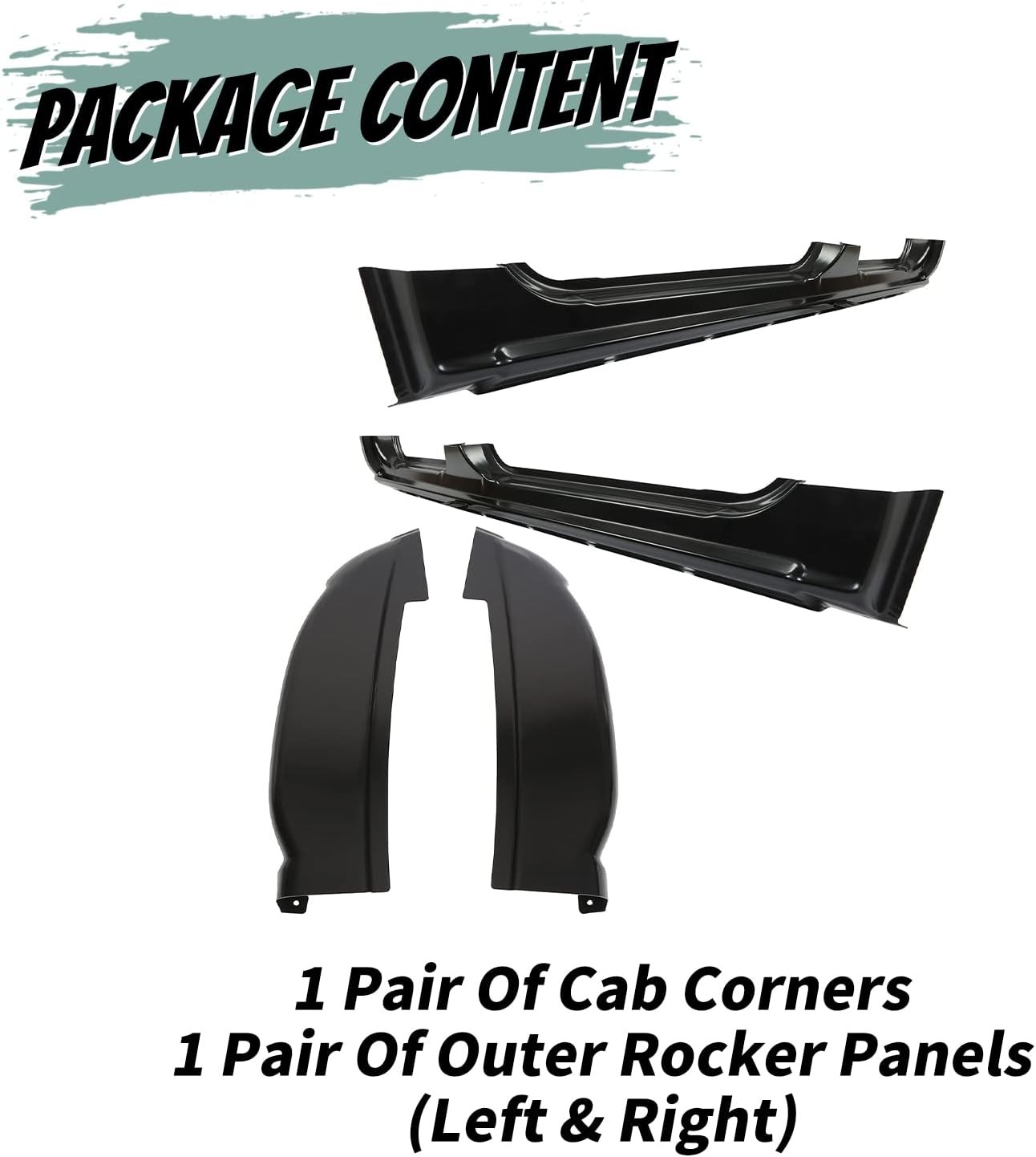 Outer Rocker Panels & Cab Corners Compatible with 1999-2007 Chevy GMC Silverado