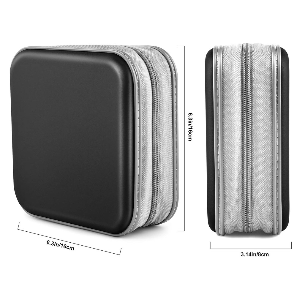 CD DVD Storage Wallet, Holds 40 Discs, Durable Binder Case, Black