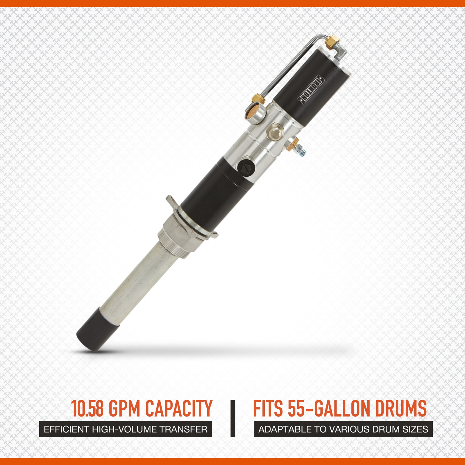 Ironton Air-Operated Oil Transfer Pump 1:1 Ratio 10.58 GPM