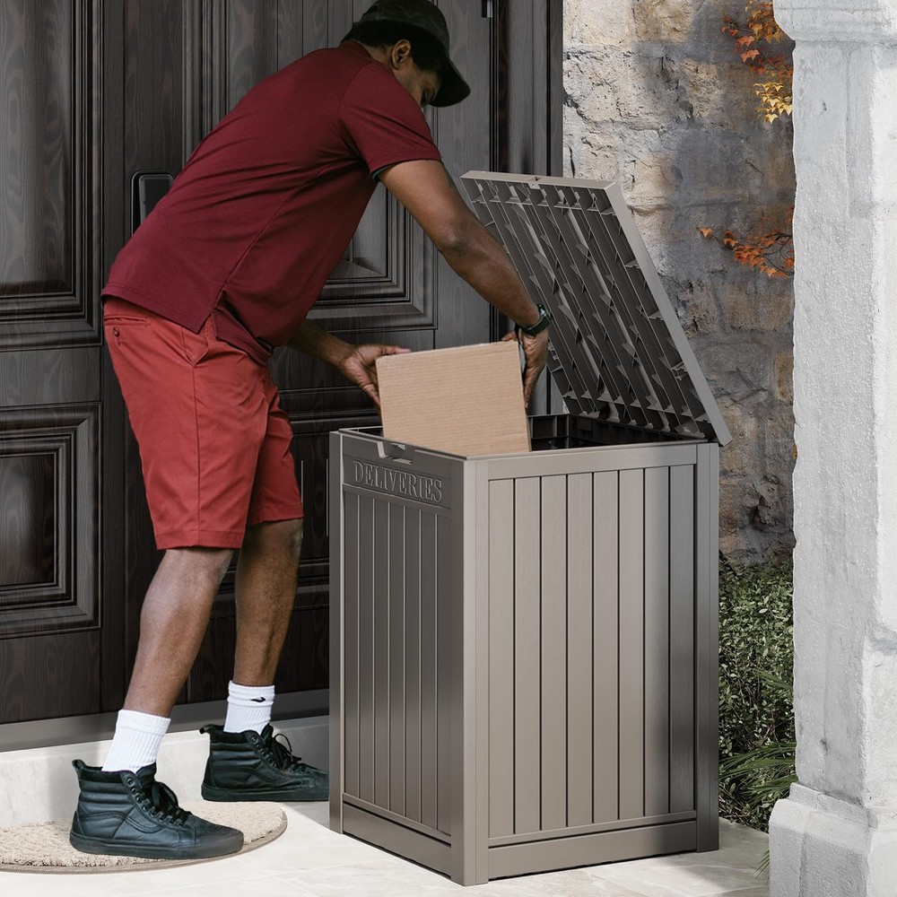 Package Delivery Box for Outside, 48 Gallon Storage with Lockable Secure, Lar...