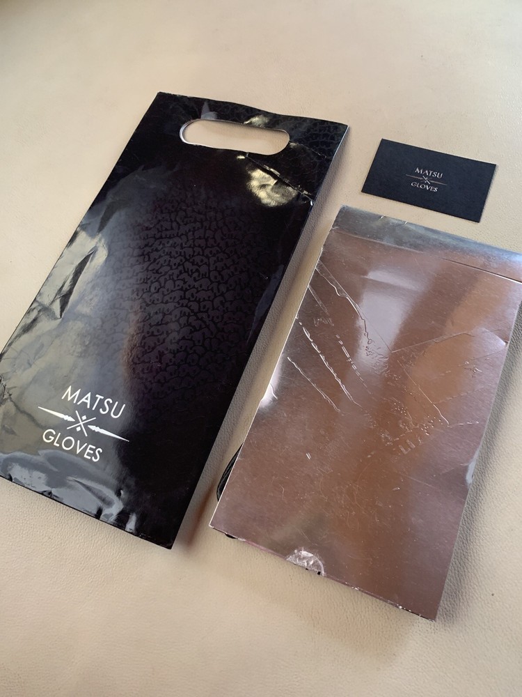 Matsu Leather Gloves Size Medium Black