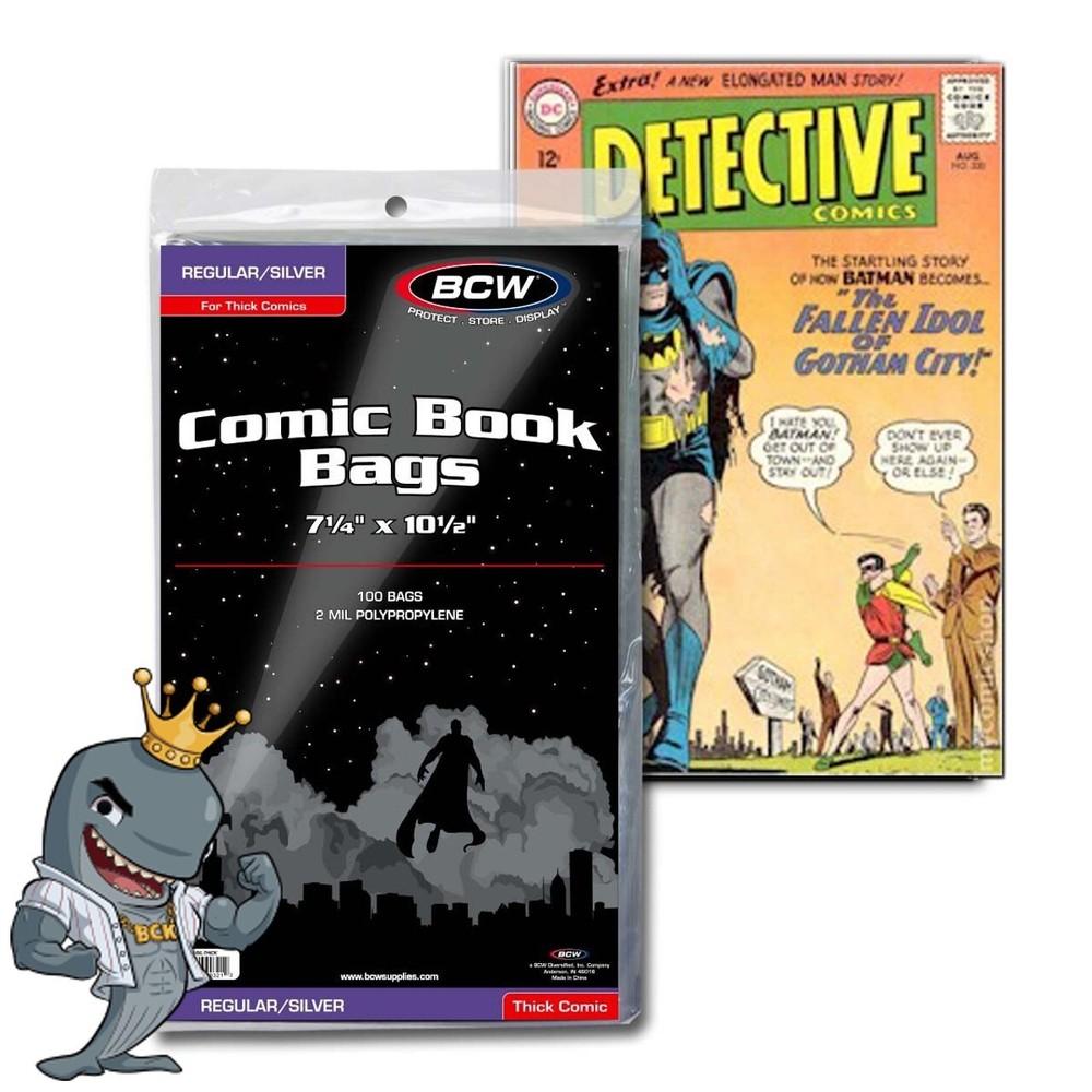 BCW Silver/Regular Thick Comic Bags 100ct Pack FREE SHIP