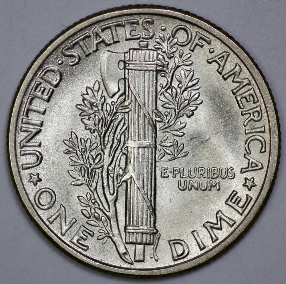 1944 Mercury 10c Silver Dime UNC