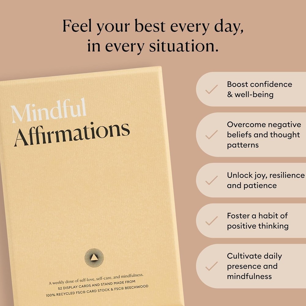 Mindful Affirmation Cards with Stand