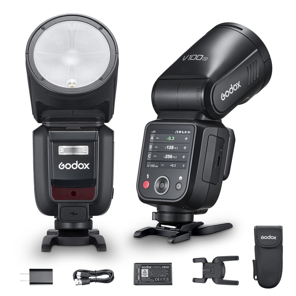 US GODOX V100S Flash 2.4G V100-S Round Head Touch Screen Flash for Sony Camera