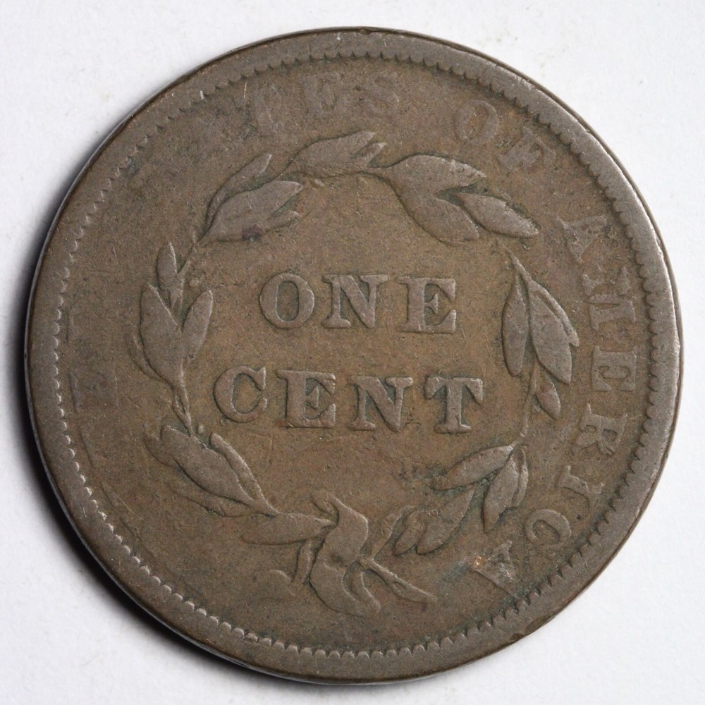 1839 BOOBY HEAD Coronet Head Large Cent CHOICE E172 JQCK