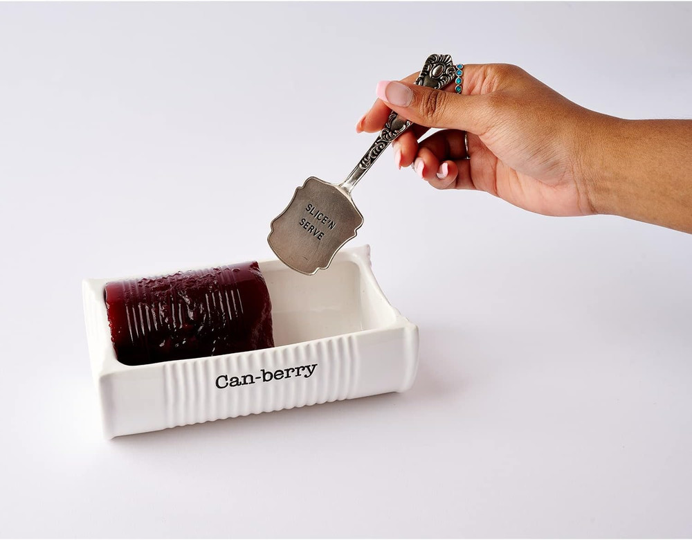 Can-Berry Ceramic Cranberry Serving Dish and Spatula Set