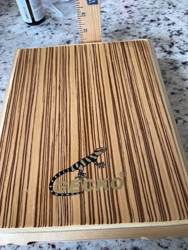 GECKO Cajon & Case Flat Hand Drum Pad Percussion Instrument