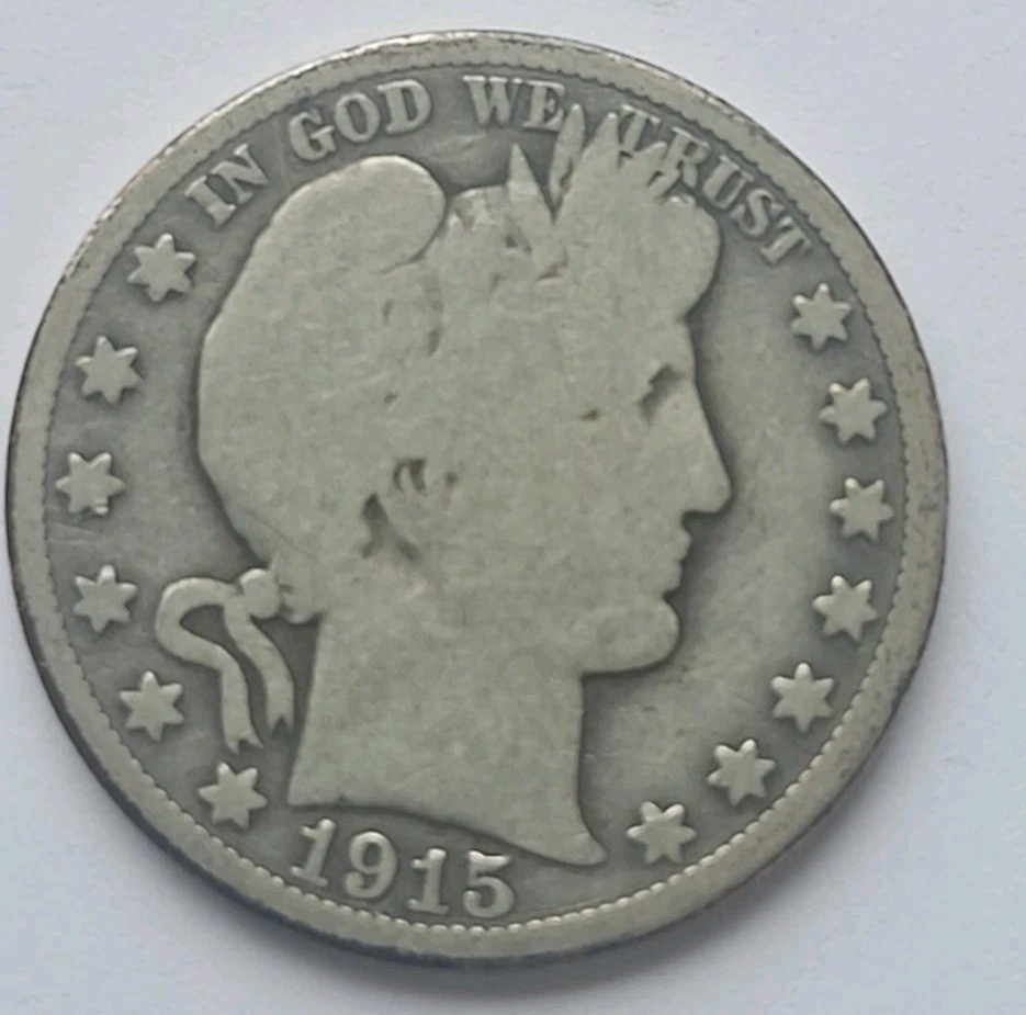 RARE-1915 P GOOD BARBER HALF DOLLAR