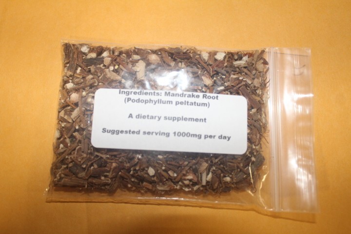 1 oz. Mandrake Root c/s (Podophyllum peltatum)