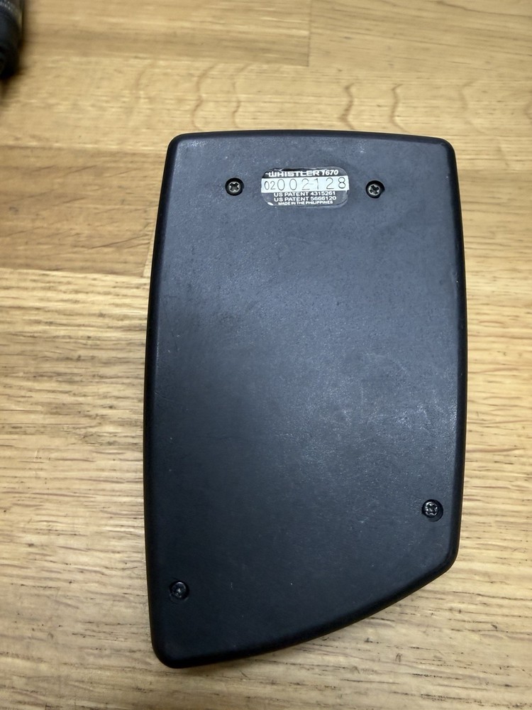 Whistler 1670 Radar Detector Memo Function Tested Working Needs New Cable