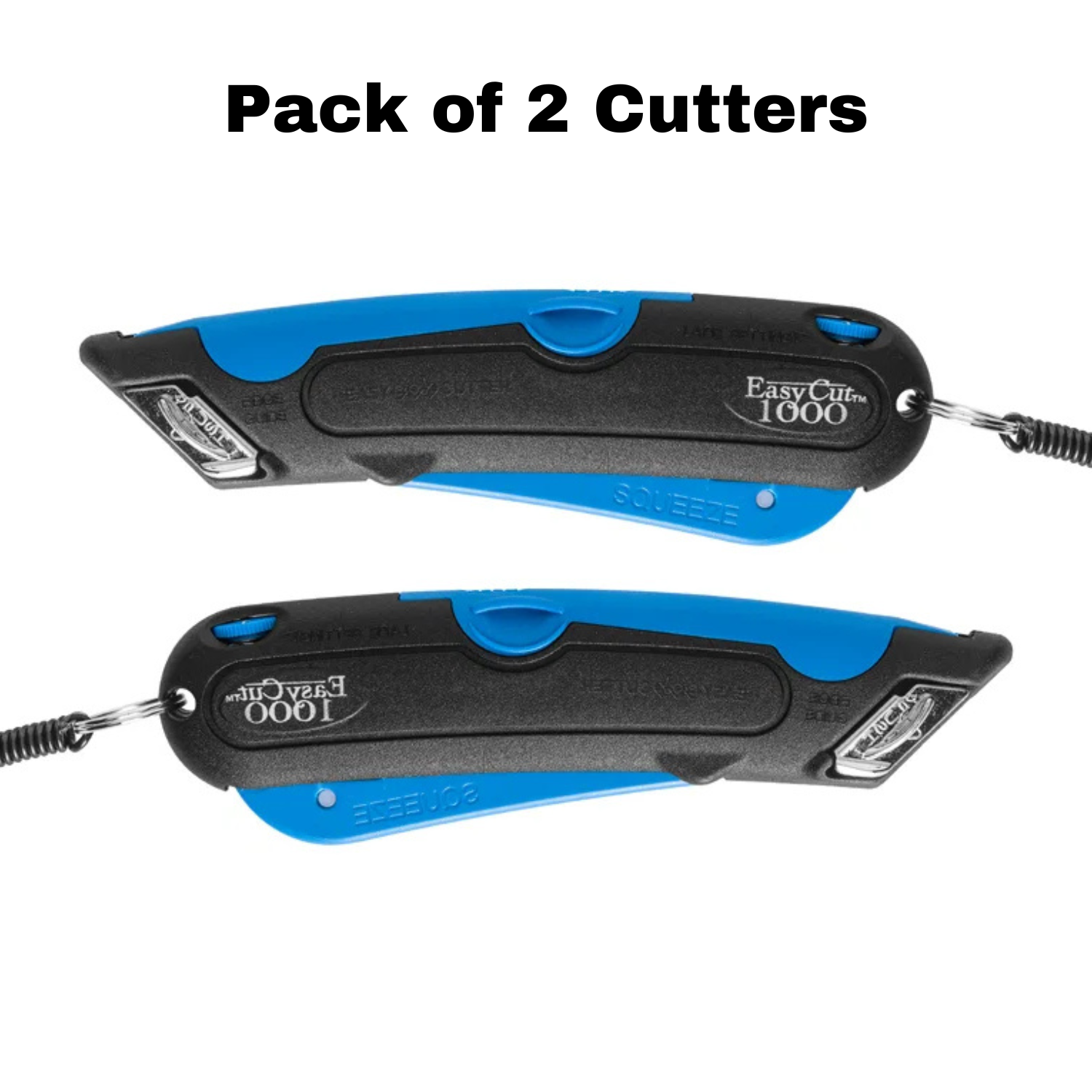 Easy Cut Safety Box Cutter Knife Easycut tool for work cutting 1000 Blue