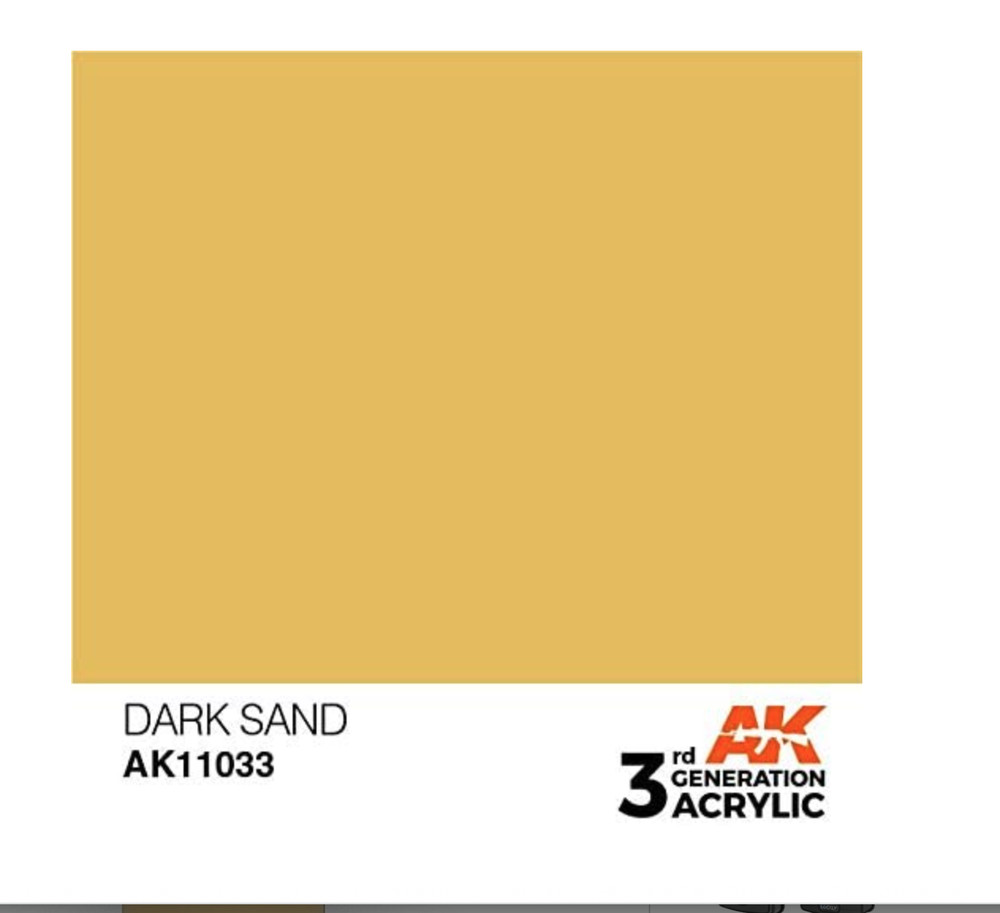 3 - AK Interactive AK11033 3rd Gen Acrylic Dark Sand 17ml