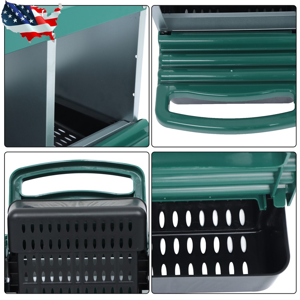 Chicken Nesting Boxes 4 Hole Metal Chicken Egg Laying Nesting Box With Perch