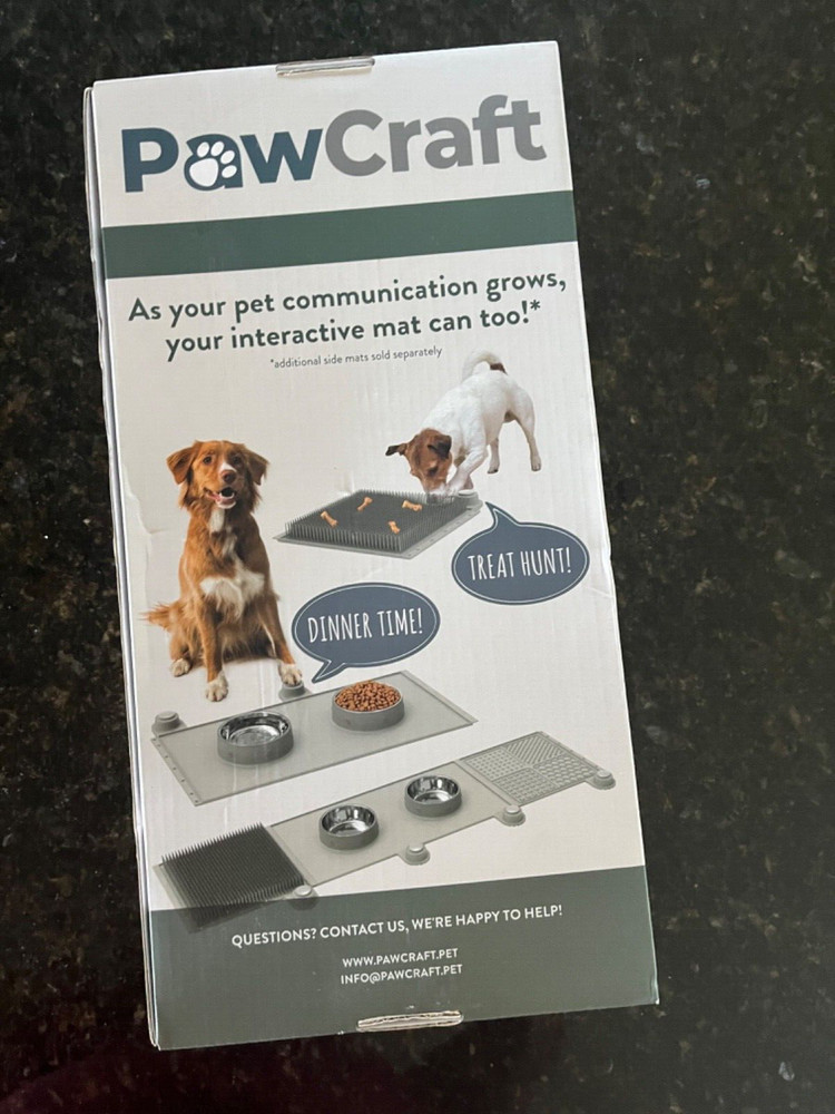 PawCraft Pet Interactive Communication Lick Mat & 1 Recordable Button - open box