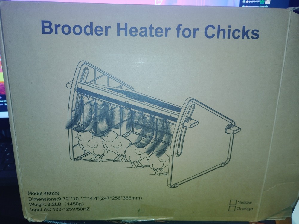 SINDARHOR PORTABLE BROODER HEATER FOR CHICKS MODEL 46023 NEW OPEN BOX