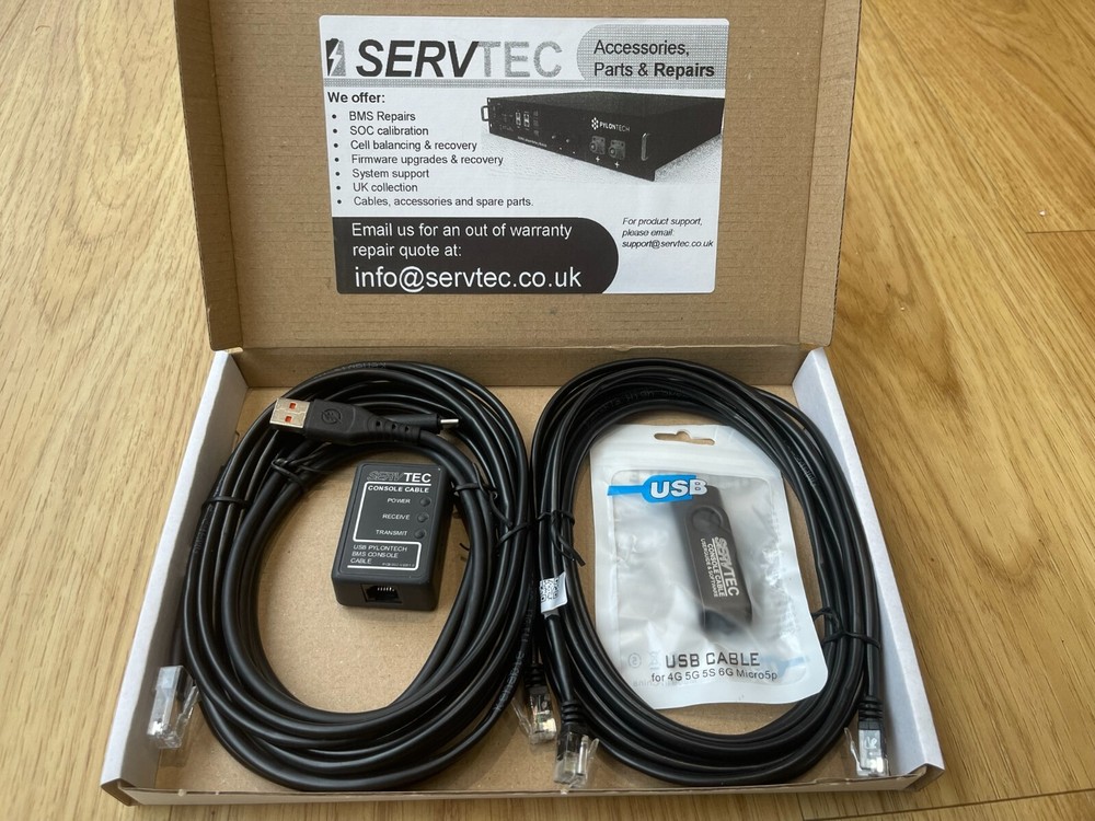 Pylontech Battery Diagnostic cable , US2000 US3000 US5000, Battery View SERVTEC