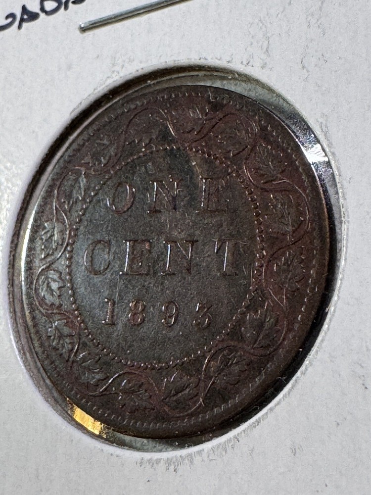 1893 Canada Large Cent Bronze Coin