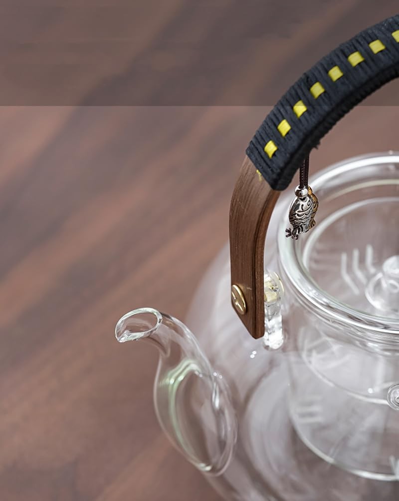 Japanese Style 950ml Glass Teapot with Removable Infuser Stovetop Safe Kettle