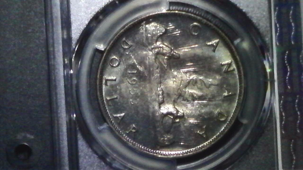 1953 Canada .800 Silver Dollar PCGS MS63 Strap SWL.