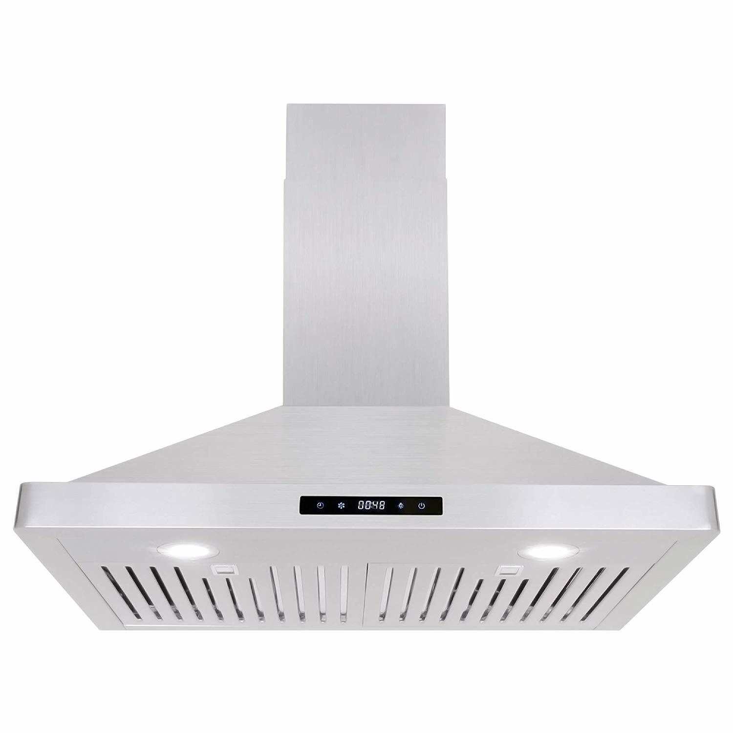 30 INCH WALL MOUNT VENT HOOD (OPEN BOX) STAINLESS STEEL, PERMANENT FILTERS, LED