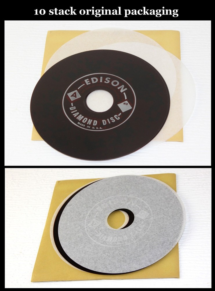 10 Vintage Thomas Edison Voicewriter Blank Ruby Red Translucent Diamond Discs