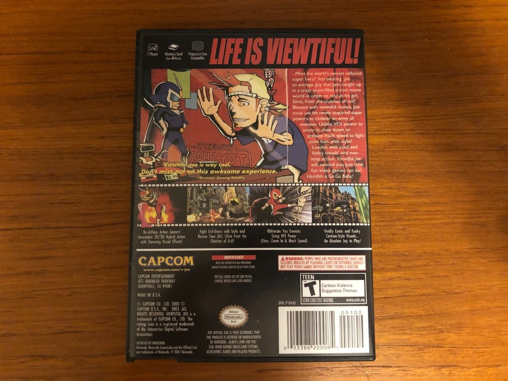 Replacement GameCube Case for Viewtiful Joe