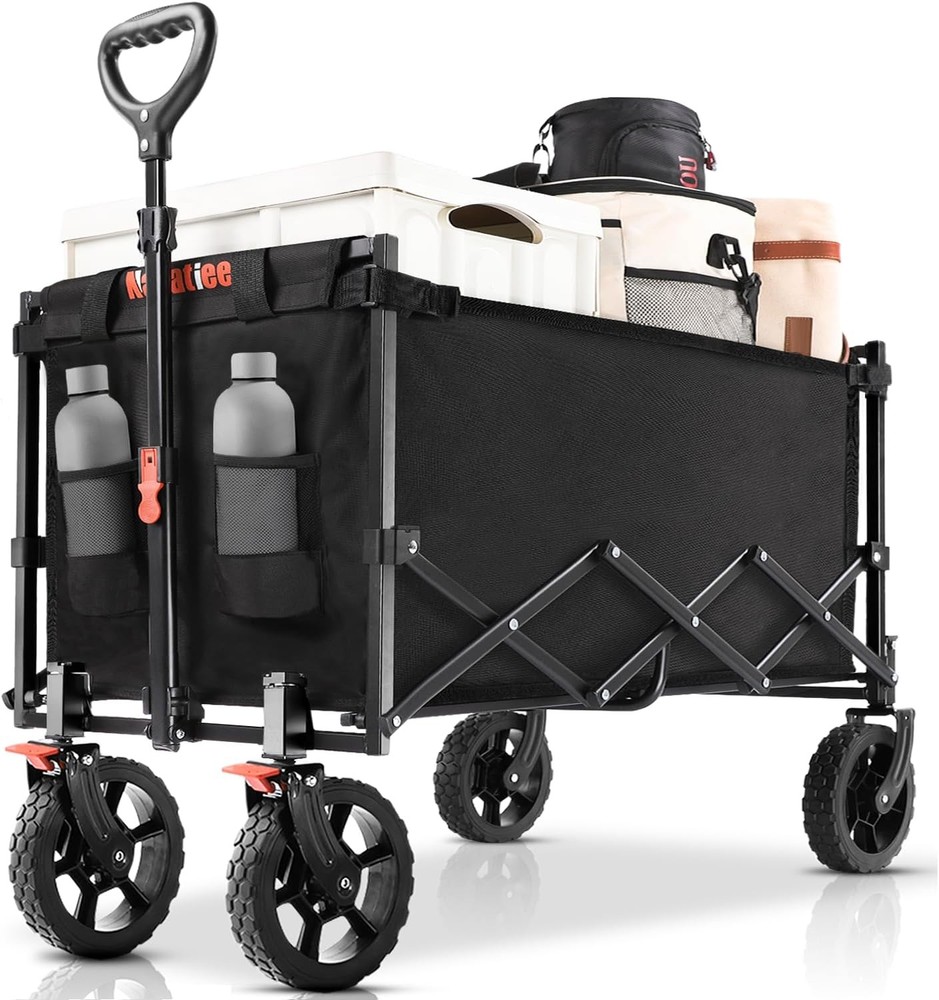 Wagon Cart Foldable, Lar acity Collapsible Wagon with