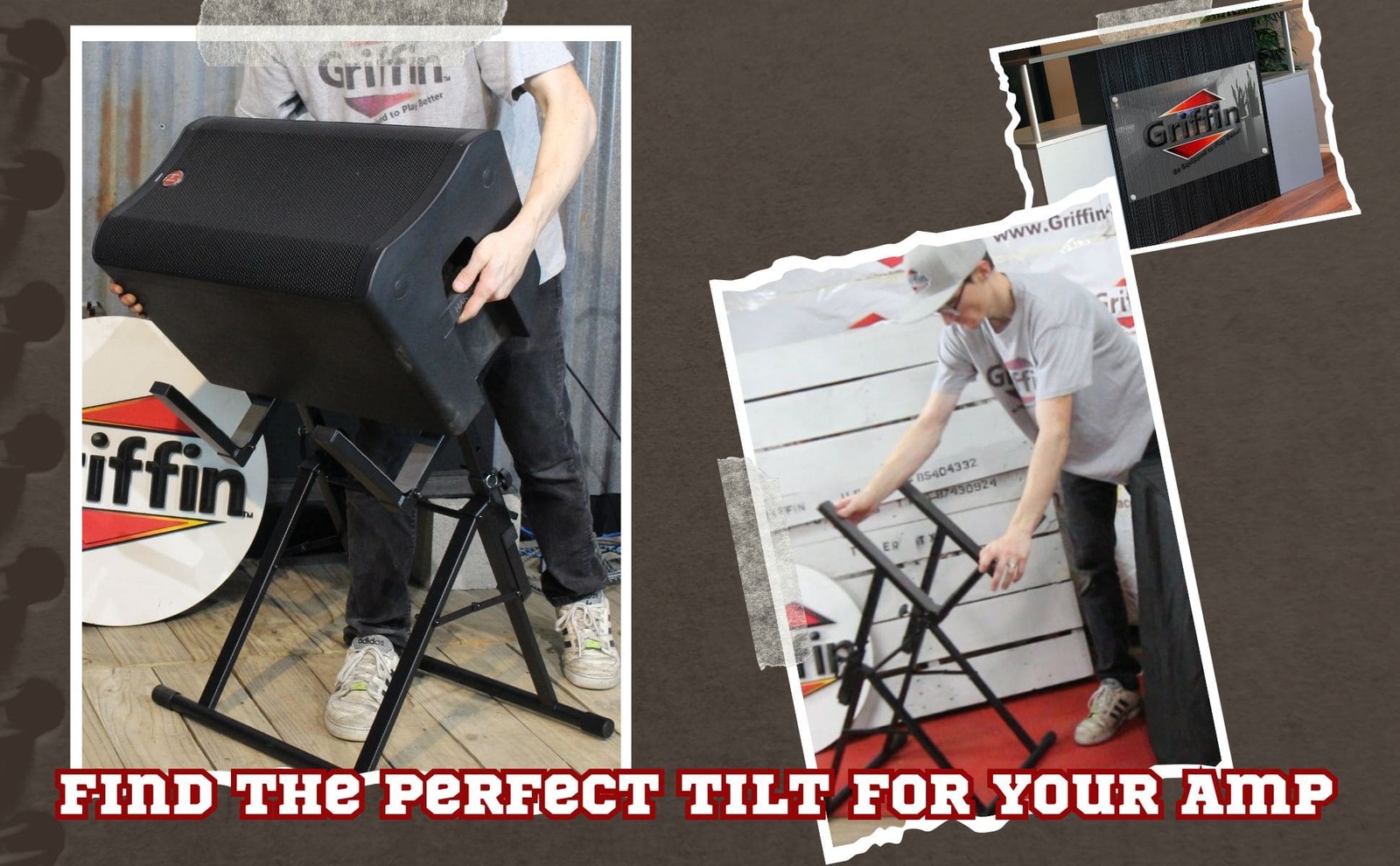 Guitar Combo Amp Floor Stand Tilt Back PA Amplifier Speaker Monitor Holder Mount