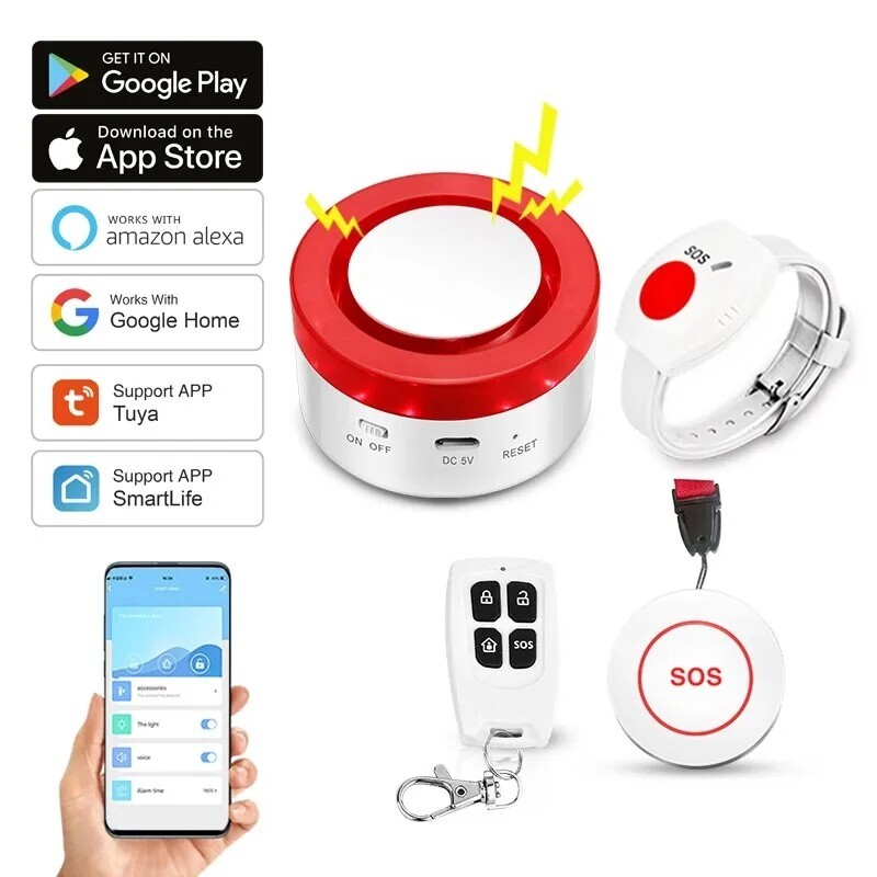 Wi-Fi Panic Button For Elderly Senior Enegency Fall Alert Devics SOS life Alarn