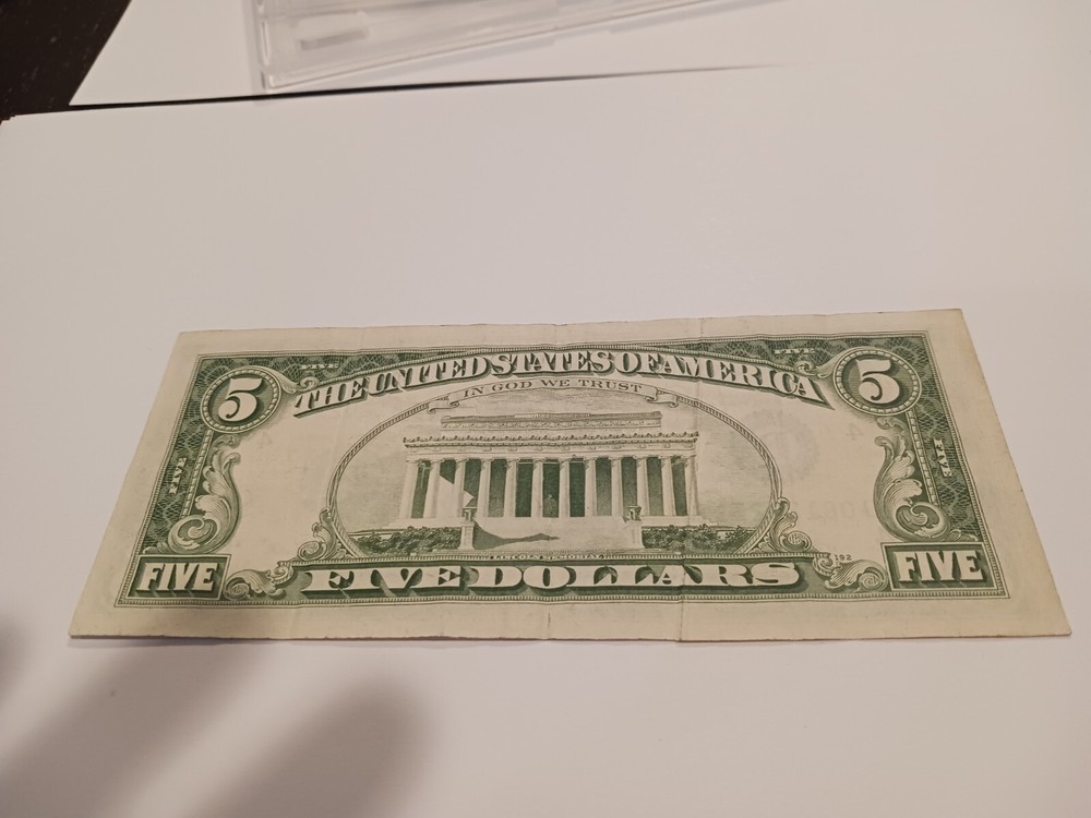 $5 1969-C Federal Reserve Gutter Fold Error