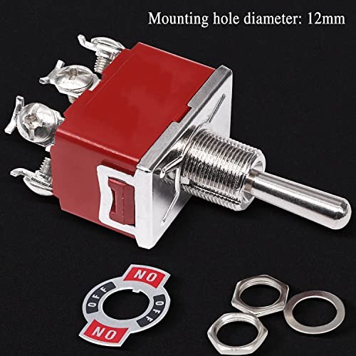2pcs Momentary Toggle Switch DPDT (ON)-Off-(ON) 6 Terminal 3 Position Toggle