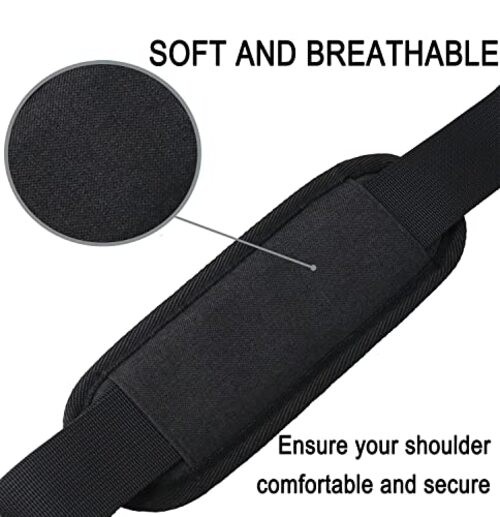 Askuko Shoulder Strap 56 Inch, Universal Adjustable Shoulder Belt Black