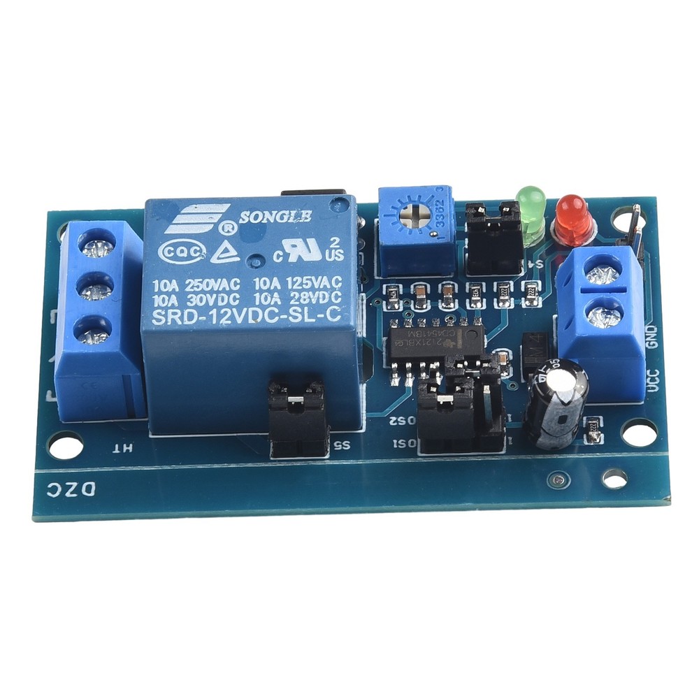 12V DC Delay Relay Switch with Time Adjustment and Protection Features