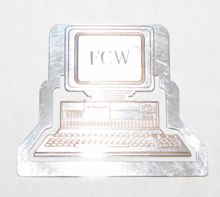 Tiffany & Company Sterling Silver 1990s Personal Computer Bookmark w/ Monogram