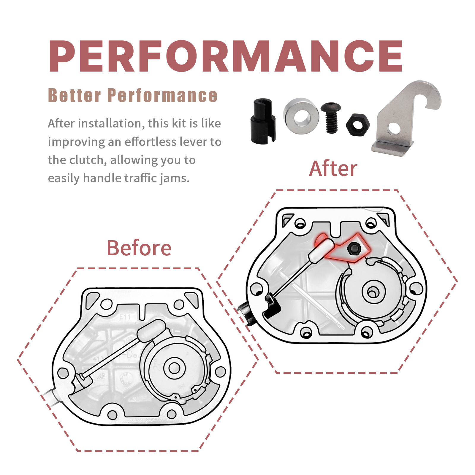 Twin Cam Easy Pull Clutch Kit for 2000-2017 Harley Touring Softail Dyna