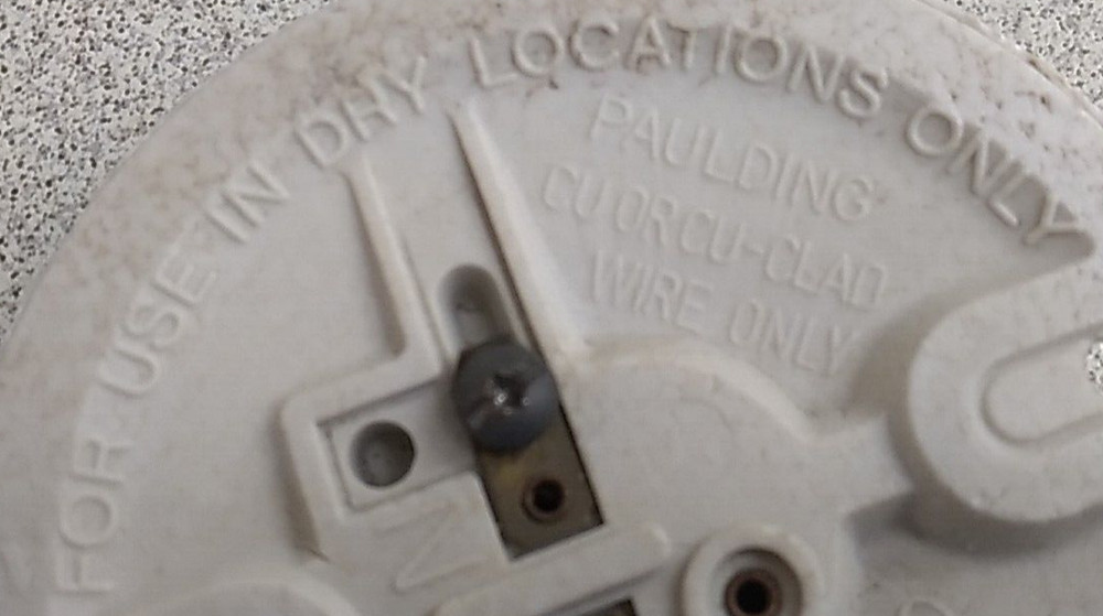 Vintage Paulding #39915 White Ceramic Ceiling Electrical Light Outlet Box