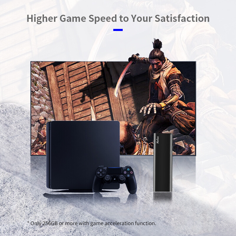 Netac 500GB Portable SSD USB 3.2 Gen2 Type-C External Solid State Drive 500MB/s