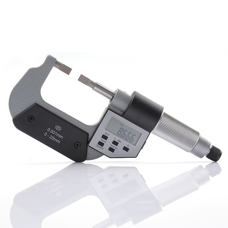 Digital Micrometer 0.001mm, Blade Knife Edge Thin Piece Micrometer, 0-25mm Range