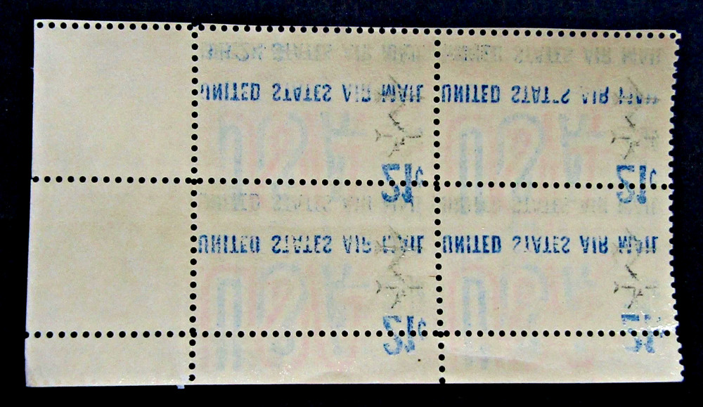 🚩 💥💥US STAMP NICE ERRORS SHOW ON BACK BLOCK PRINT OFFSET💥💥M/NH