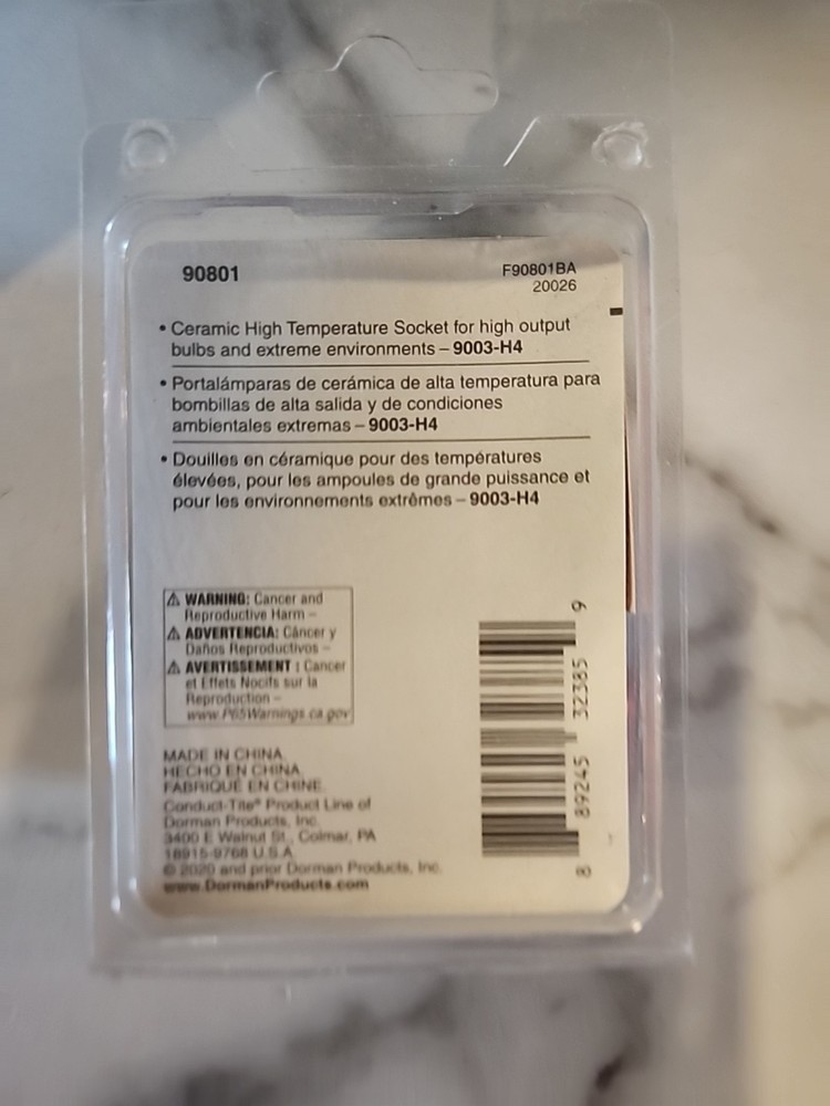 Dorman 90801 Builders Series H4 / 9003 Ceramic Socket
